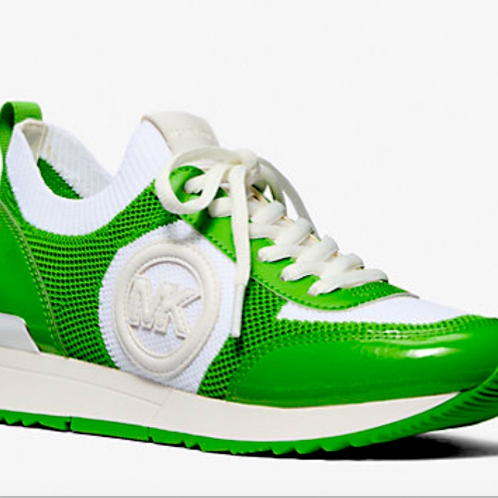 NIB Green and White Sneakers by Michael Kors, size 9